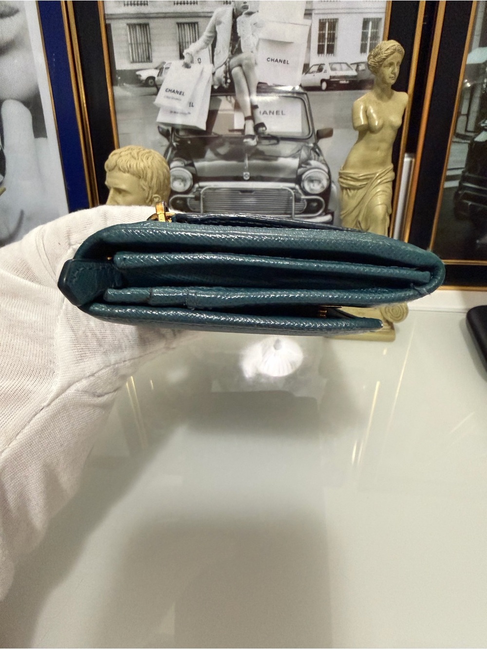Authentic Prada Saffiano Leather wallet with free chain & COA ❤️ - Picture 10 of 15